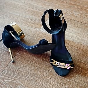 Jeffrey campbell heels gold black